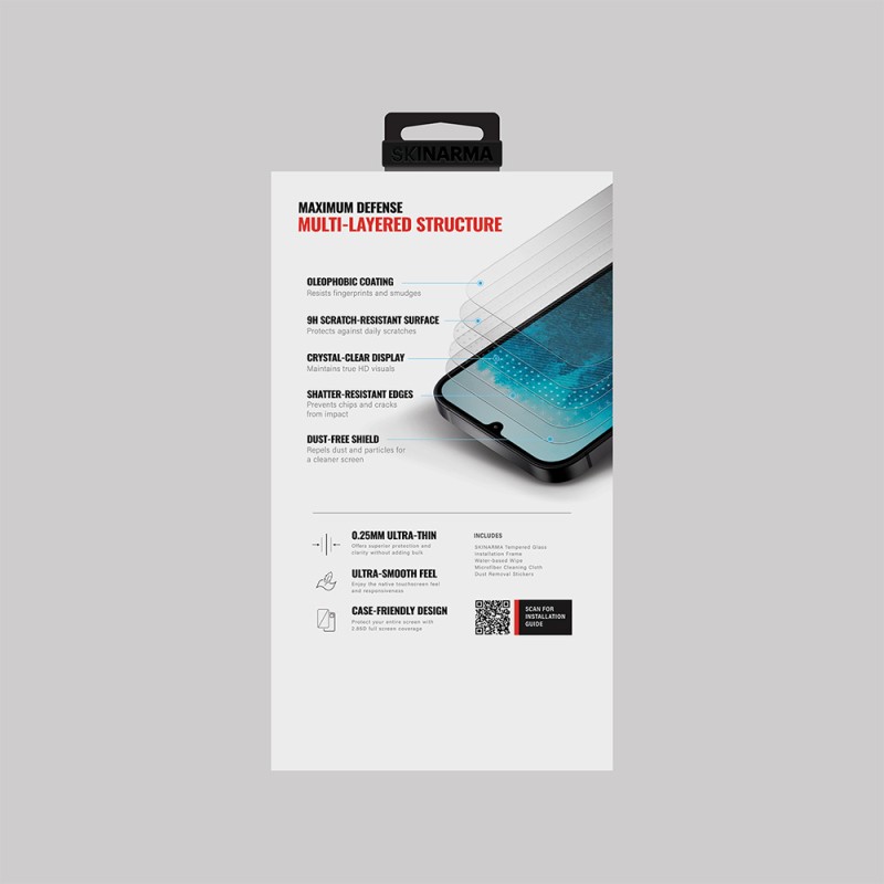 Galaxy S26 Ultra Skinarma 0.25mm Oleophobic True Clear Glass Screen Protector - 4