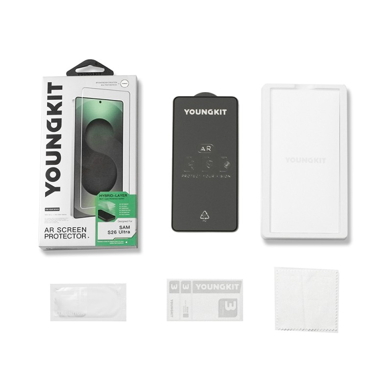 Galaxy S26 Ultra Youngkit 2.5D Anti-Reflective Fingerprint-Resistant Tempered Glass Screen Protector - 7