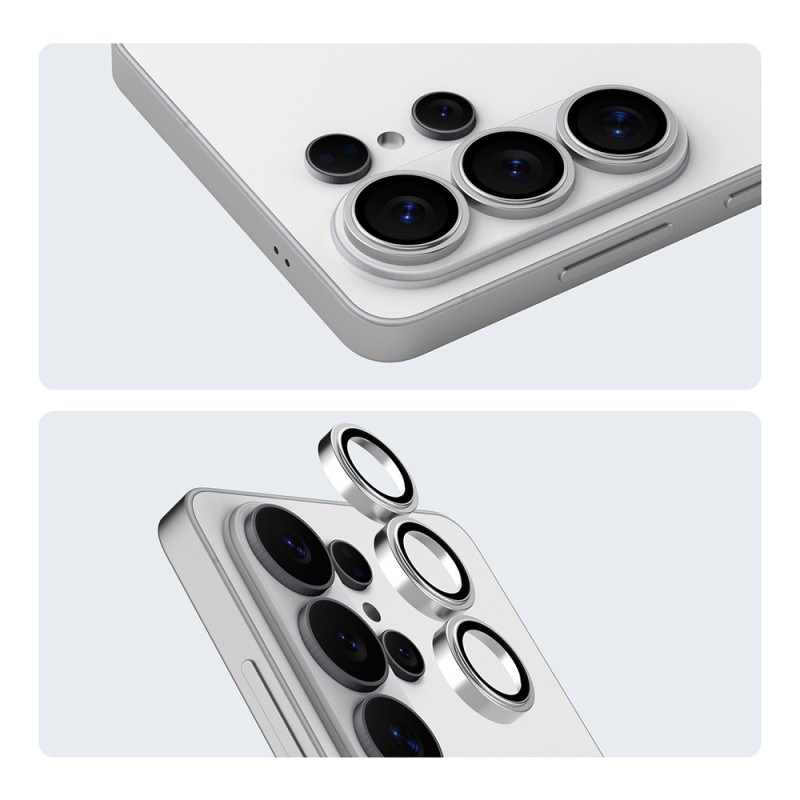 Galaxy S26 Ultra Youngkit Alloy Original Parlama Önleyici Kamera Lens Koruyucu + Kolay Uygulama Aparatlı - 3