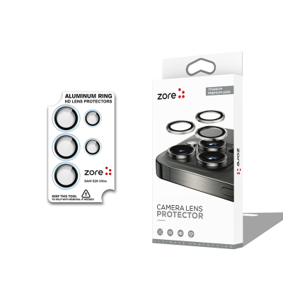 Galaxy S26 Ultra Zore CL-12 Premium Safir Parmak İzi Bırakmayan Anti-Reflective Kamera Lens Koruyucu - Zore