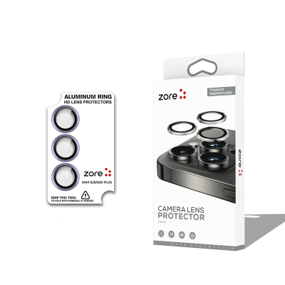 Galaxy S26 Zore CL-12 Premium Sapphire Fingerprint-Resistant Anti-Reflective Camera Lens Protector - Zore