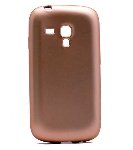 Galaxy S3 Mini Kılıf Zore Premier Silikon Kapak - Gold