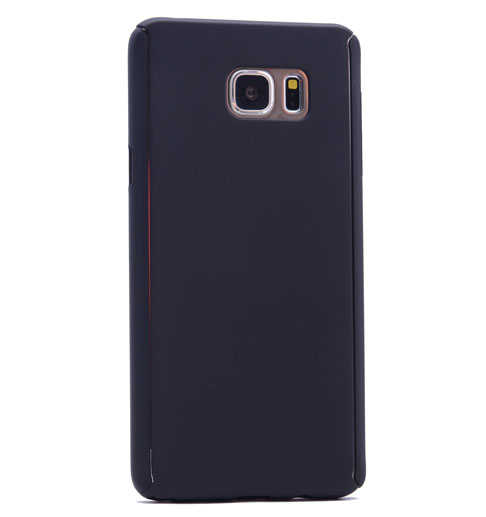 Galaxy S6 Edge Kılıf Zore 360 3 Parçalı Rubber Kapak - Siyah