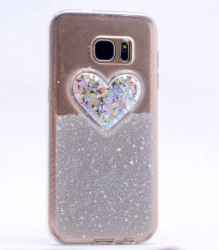 Galaxy S6 Edge Kılıf Zore Kalpli Silikon - Zore