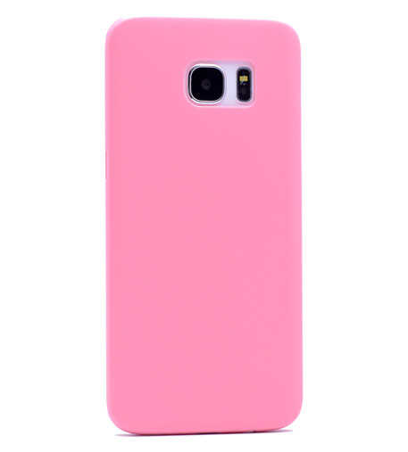 Galaxy S7 Edge Kılıf Zore 1.Kalite PP Silikon - Pembe