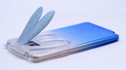 Galaxy S7 Kılıf Zore Simli Tavşan Silikon - Thumbnail