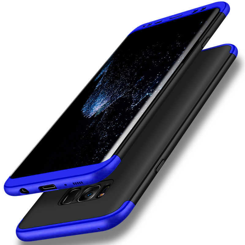 Galaxy S8 Kılıf Zore Ays Kapak - Siyah-Mavi