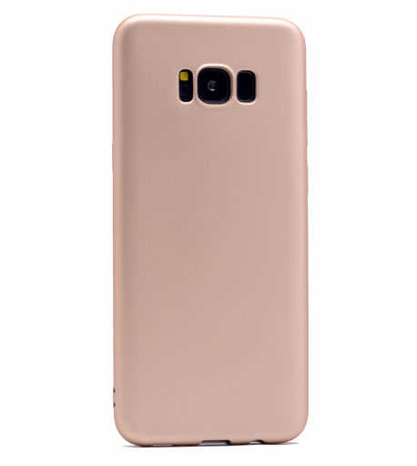 Galaxy S8 Kılıf Zore Premier Silikon Kapak - Gold