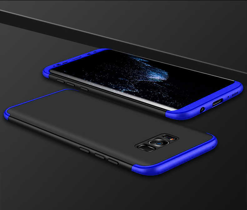 Galaxy S8 Plus Kılıf Zore Ays Kapak - Siyah-Mavi