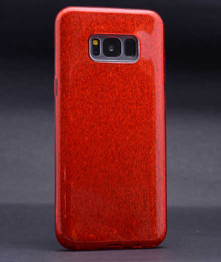 Galaxy S8 Plus Kılıf Zore Shining Silikon - Kırmızı