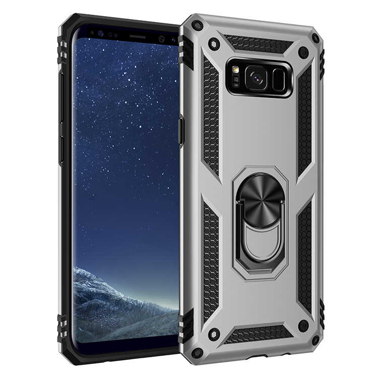 Galaxy S8 Plus Kılıf Zore Vega Kapak - Gri