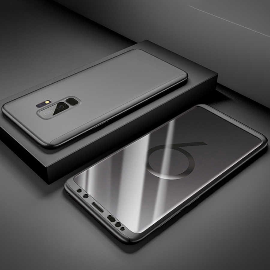 Galaxy S9 Kılıf Zore 360 3 Parçalı Rubber Kapak - Siyah