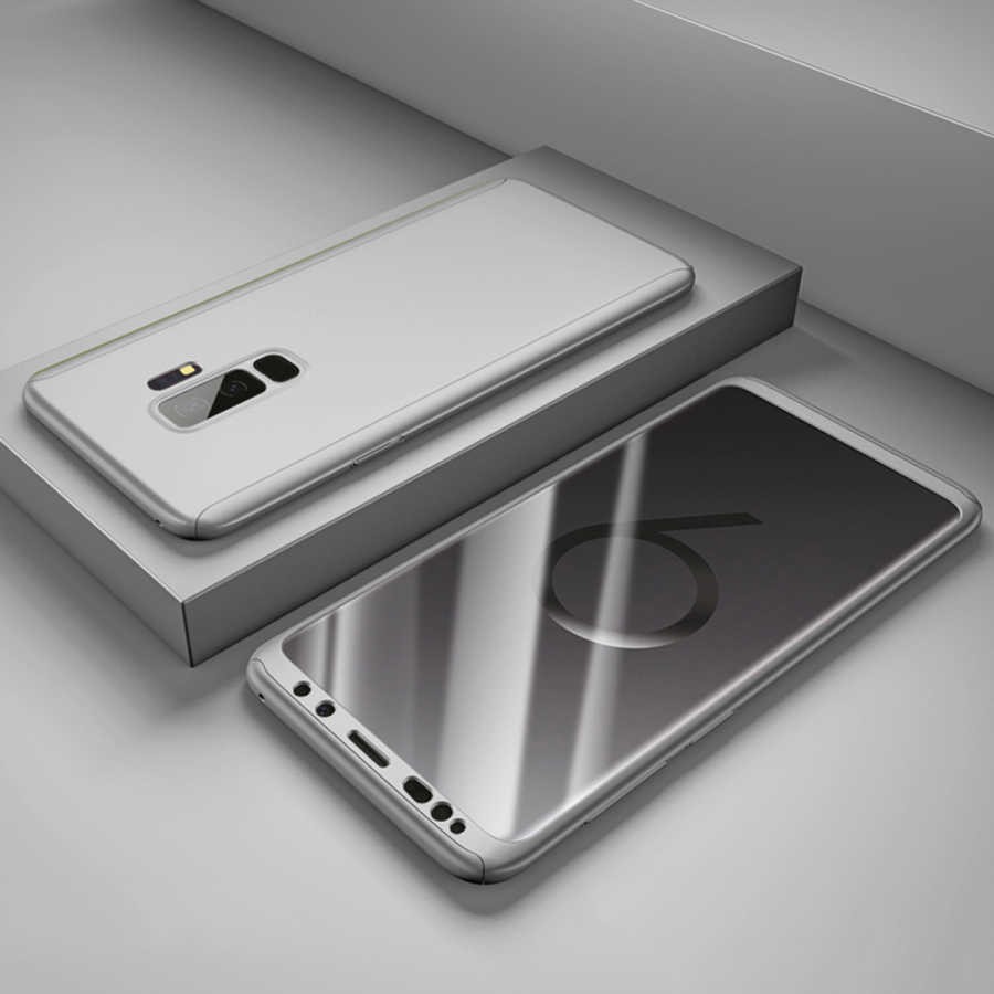 Galaxy S9 Kılıf Zore 360 3 Parçalı Rubber Kapak - Gri