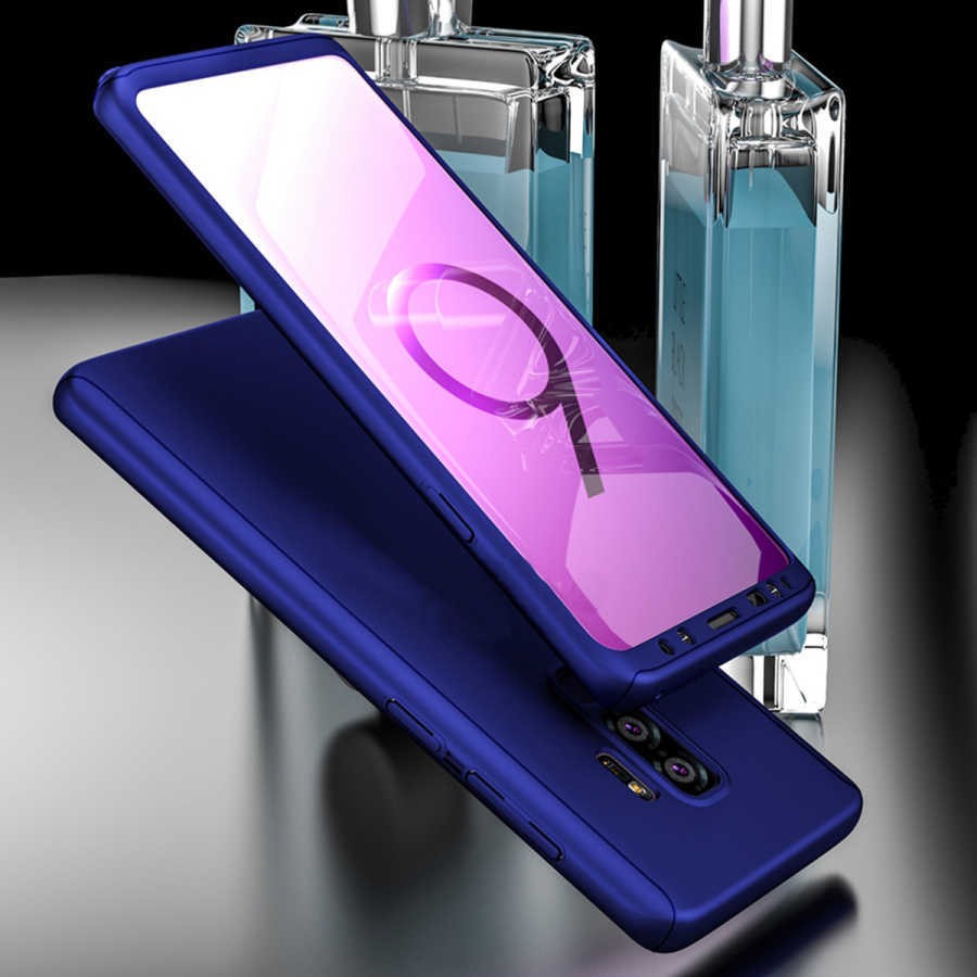 Galaxy S9 Kılıf Zore 360 3 Parçalı Rubber Kapak - Lacivert