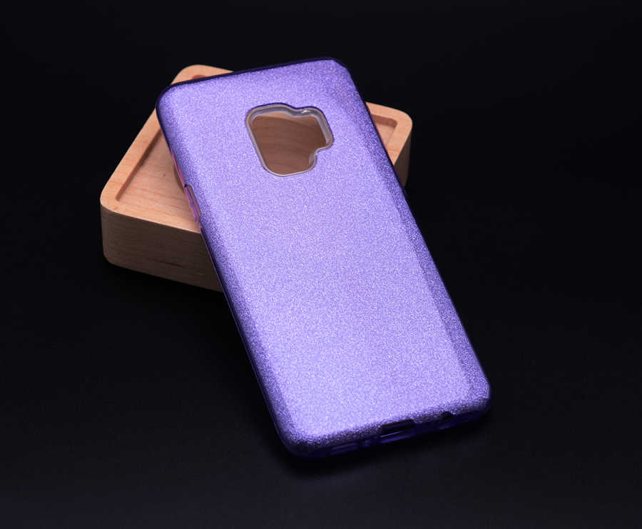 Galaxy S9 Kılıf Zore Shining Silikon - Mor