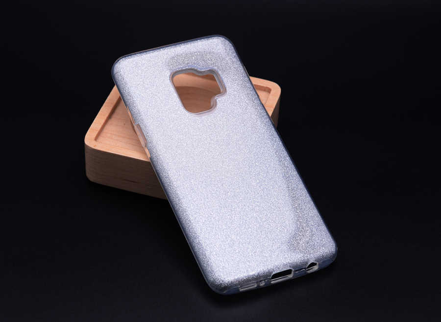Galaxy S9 Kılıf Zore Shining Silikon - Gümüş