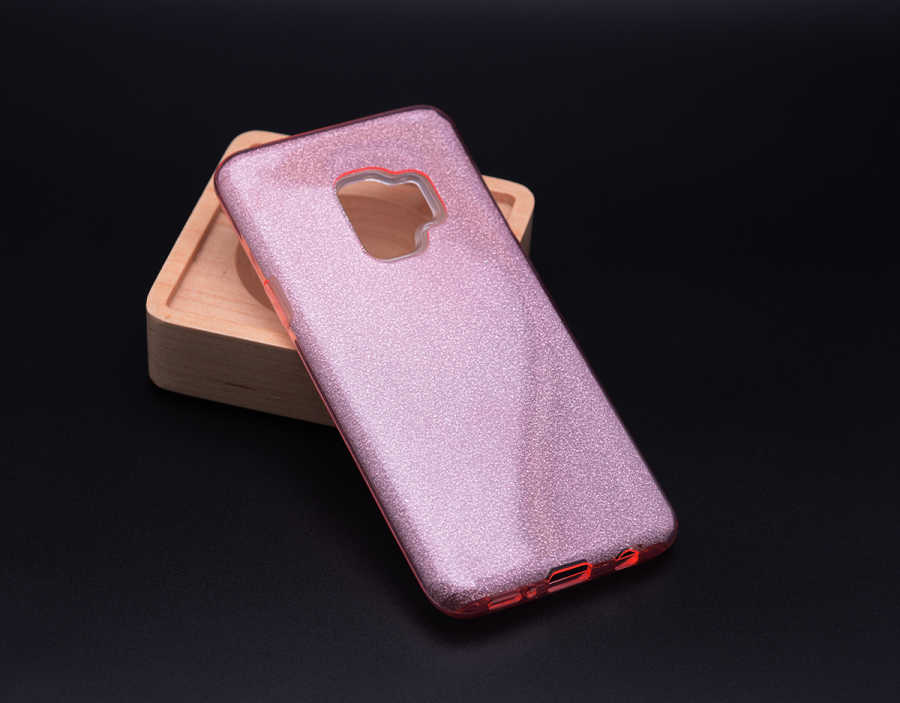 Galaxy S9 Kılıf Zore Shining Silikon - Rose Gold