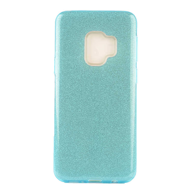 Galaxy S9 Kılıf Zore Shining Silikon - Mavi