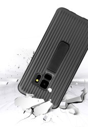 Galaxy S9 Plus Kılıf Zore Wave Standlı Mıknatıslı Kapak - 4