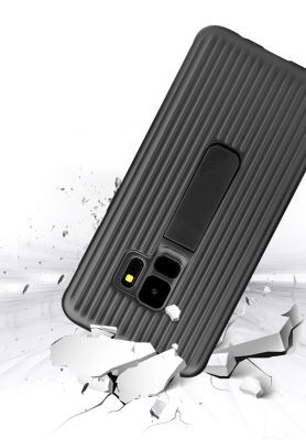 Galaxy S9 Plus Kılıf Zore Wave Standlı Mıknatıslı Kapak - 4