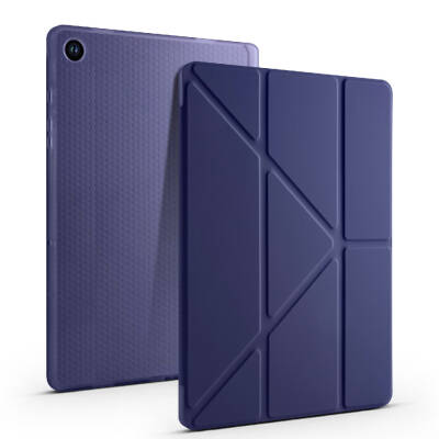 Galaxy Tab A11 Kılıf Zore Tri Folding Kalem Bölmeli Standlı Kılıf - Zore