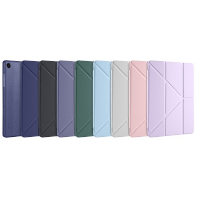 Galaxy Tab A11 Plus Case Zore Tri Folding Stand Case with Pen Compartment - 68