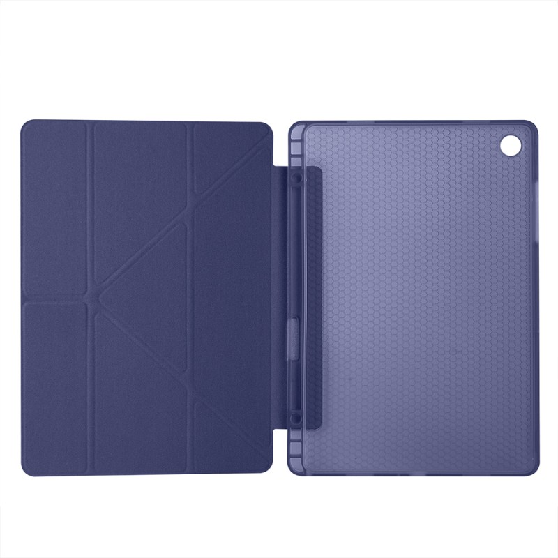 Galaxy Tab A11 Plus Case Zore Tri Folding Stand Case with Pen Compartment - 39