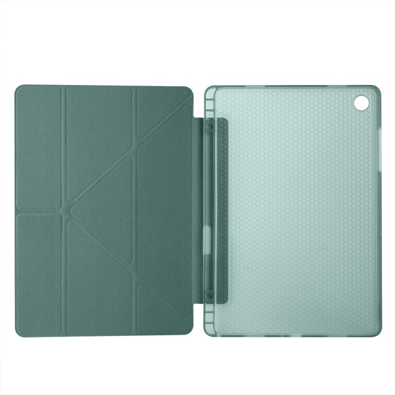 Galaxy Tab A11 Plus Case Zore Tri Folding Stand Case with Pen Compartment - 40