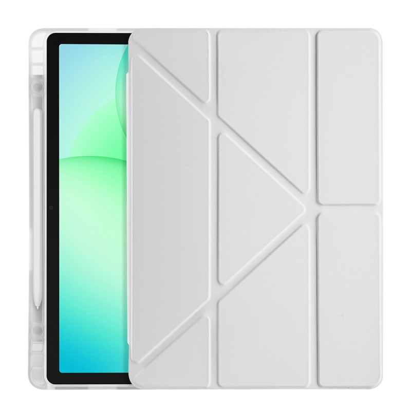 Galaxy Tab A11 Plus Case Zore Tri Folding Stand Case with Pen Compartment - 25