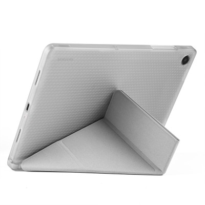 Galaxy Tab A11 Plus Case Zore Tri Folding Stand Case with Pen Compartment - 63