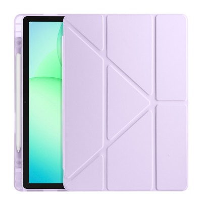 Galaxy Tab A11 Plus Case Zore Tri Folding Stand Case with Pen Compartment - 23