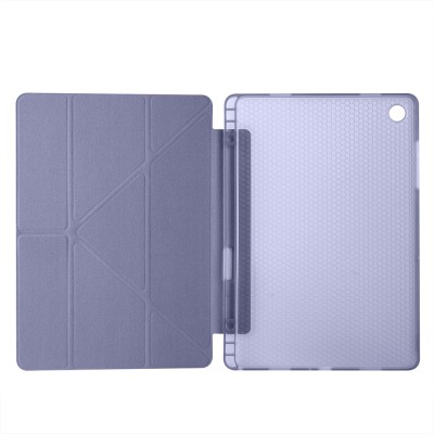 Galaxy Tab A11 Plus Case Zore Tri Folding Stand Case with Pen Compartment - 42