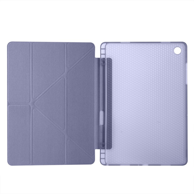 Galaxy Tab A11 Plus Case Zore Tri Folding Stand Case with Pen Compartment - 42