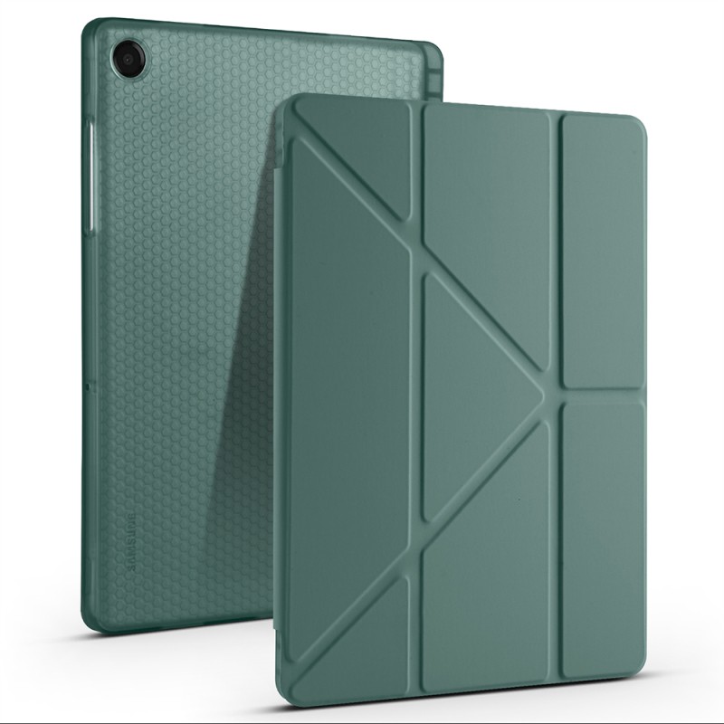 Galaxy Tab A11 Plus Case Zore Tri Folding Stand Case with Pen Compartment - 17