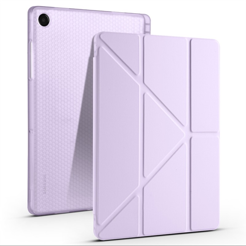 Galaxy Tab A11 Plus Case Zore Tri Folding Stand Case with Pen Compartment - 10