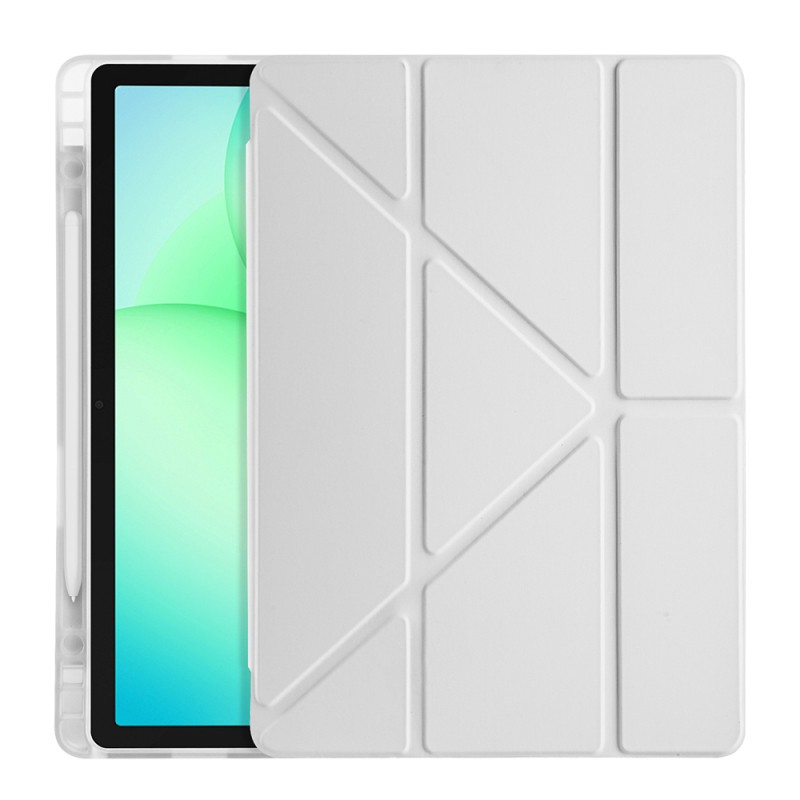 Galaxy Tab A11 Plus Case Zore Tri Folding Stand Case with Pen Compartment - 18