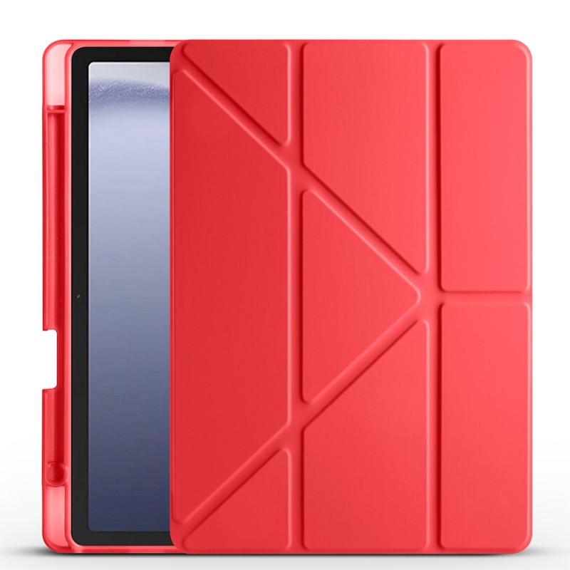 Galaxy Tab A11 Plus Case Zore Tri Folding Stand Case with Pen Compartment - 19