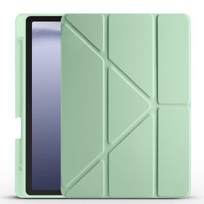 Galaxy Tab A11 Plus Case Zore Tri Folding Stand Case with Pen Compartment - 6