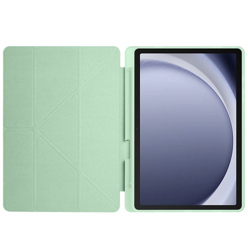 Galaxy Tab A11 Plus Case Zore Tri Folding Stand Case with Pen Compartment - 7