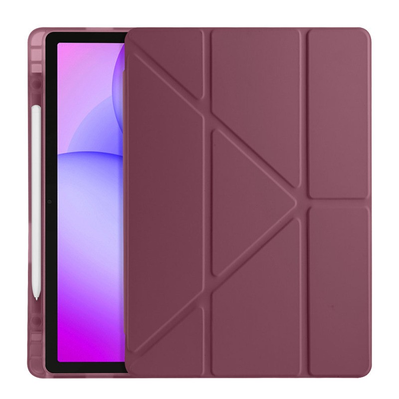 Galaxy Tab A11 Plus Case Zore Tri Folding Stand Case with Pen Compartment - 69