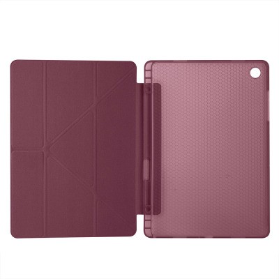 Galaxy Tab A11 Plus Case Zore Tri Folding Stand Case with Pen Compartment - 70