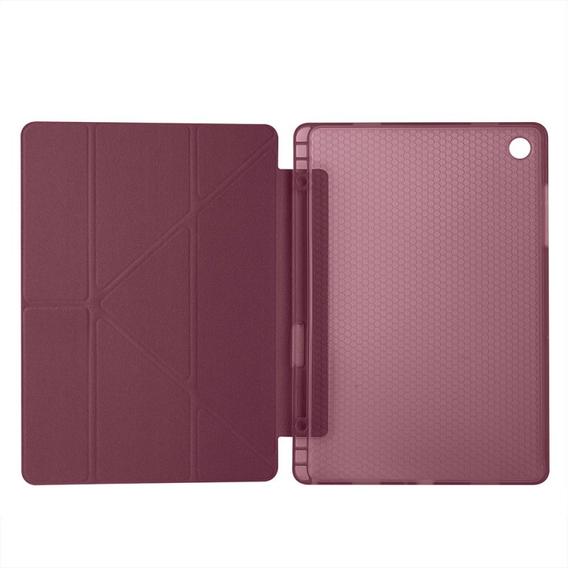 Galaxy Tab A11 Plus Case Zore Tri Folding Stand Case with Pen Compartment - 70