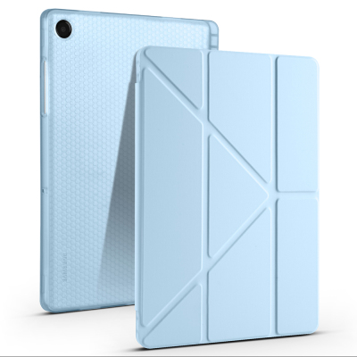 Galaxy Tab A11 Plus Kılıf Zore Tri Folding Kalem Bölmeli Standlı Kılıf - Zore