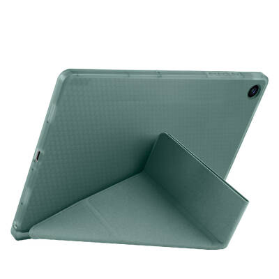 Galaxy Tab A9 Case Pen Compartment Zore Tri Folding Stand Case - 53