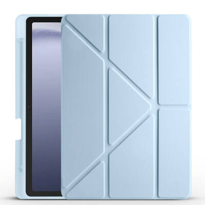 Galaxy Tab A9 Case Pen Compartment Zore Tri Folding Stand Case - 65