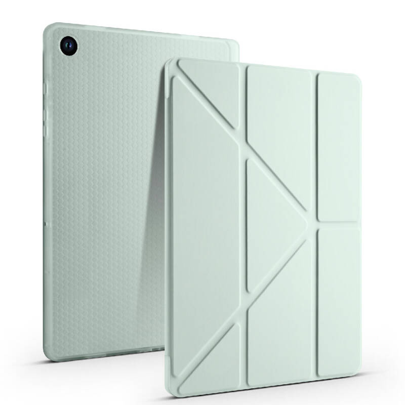 Galaxy Tab A9 Case Pen Compartment Zore Tri Folding Stand Case - 35