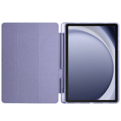 Galaxy Tab A9 Case Pen Compartment Zore Tri Folding Stand Case - 31