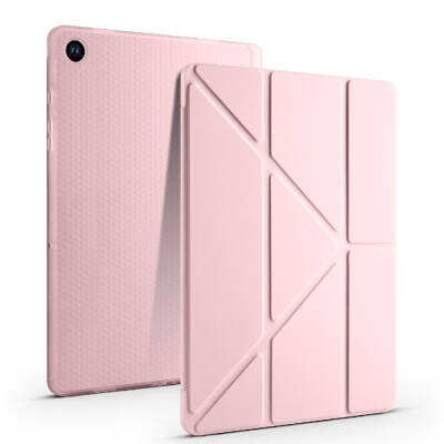 Galaxy Tab A9 Case Pen Compartment Zore Tri Folding Stand Case - 15