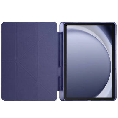 Galaxy Tab A9 Case Pen Compartment Zore Tri Folding Stand Case - 6
