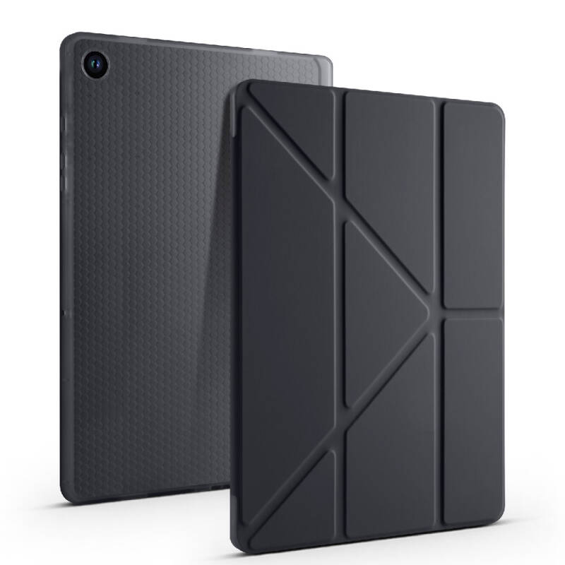 Galaxy Tab A9 Kılıf Zore Tri Folding Kalem Bölmeli Standlı Kılıf - 46